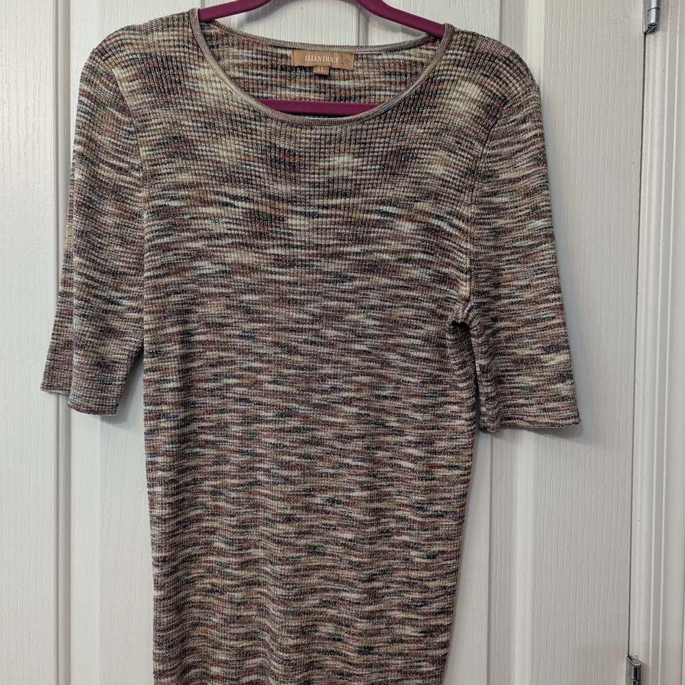 Ellen Tracy Multicolor Knit Top